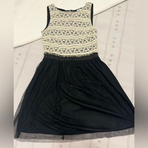 Speechless Black and cream lace top dress.